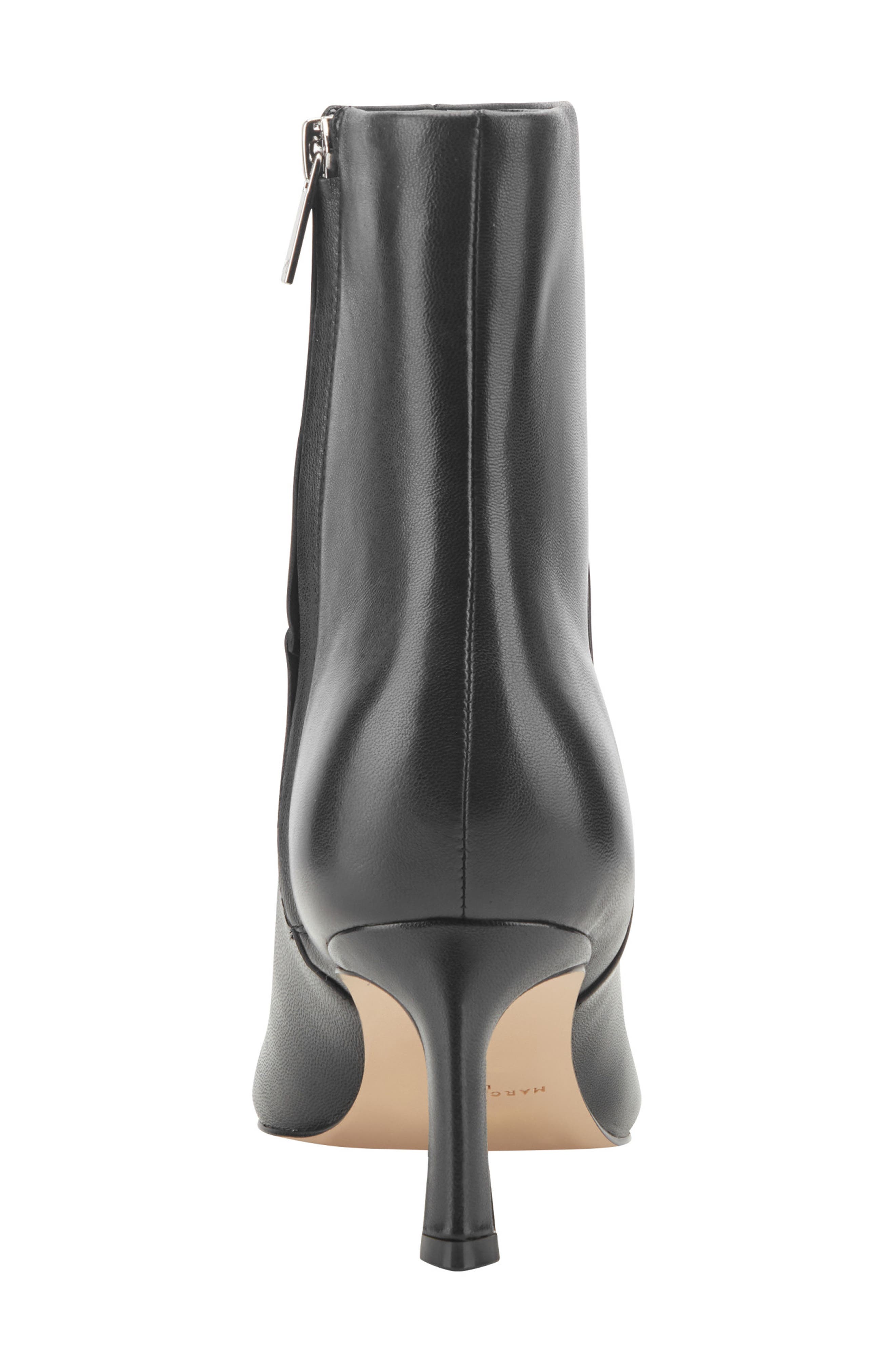 Sasha Pointed Toe Bootie, Alternate, color, BLACK SMOOTH LEATHER