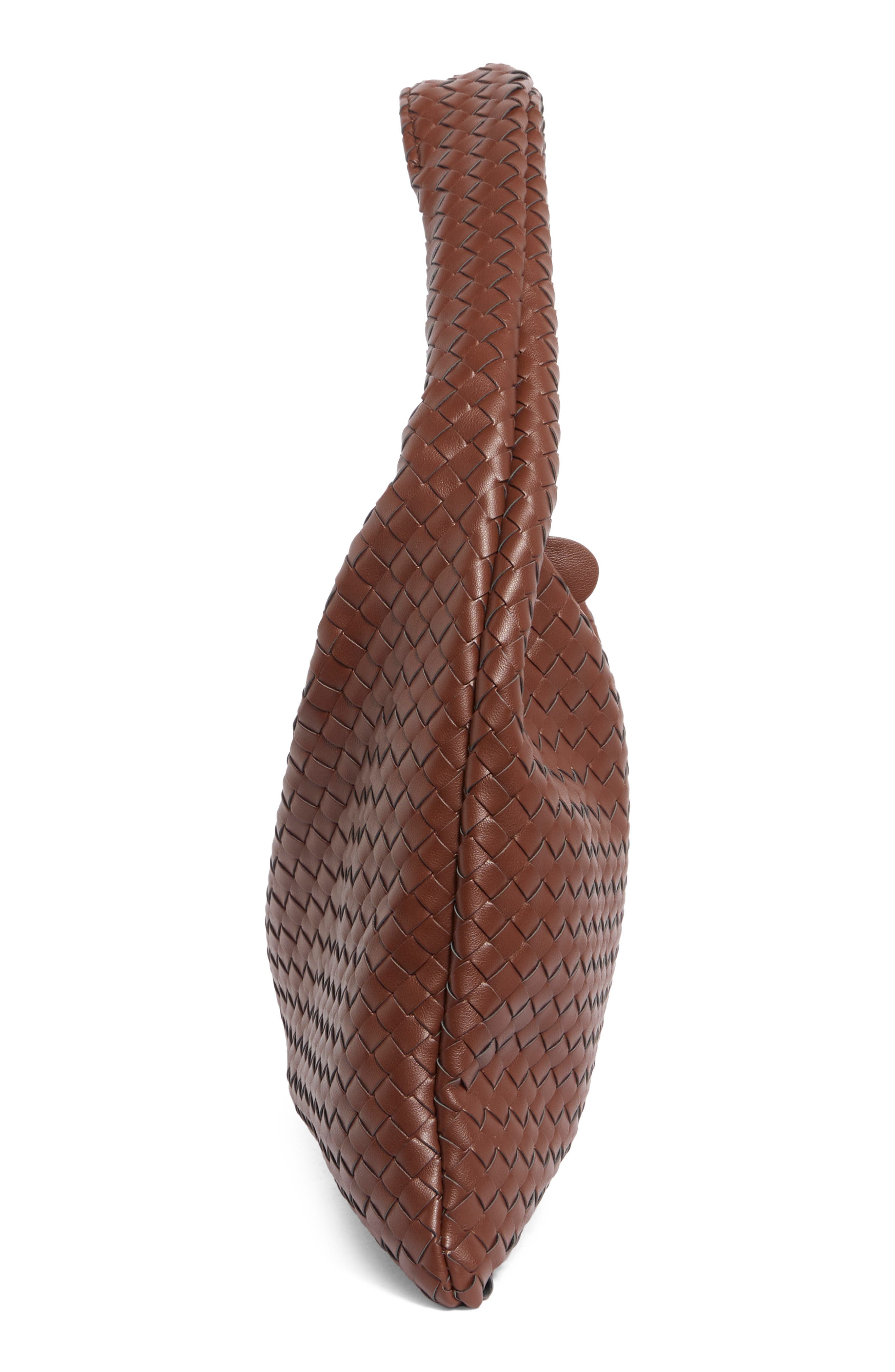 Woven Hobo Shoulder Bag, Alternate, color, CHOCOLATE
