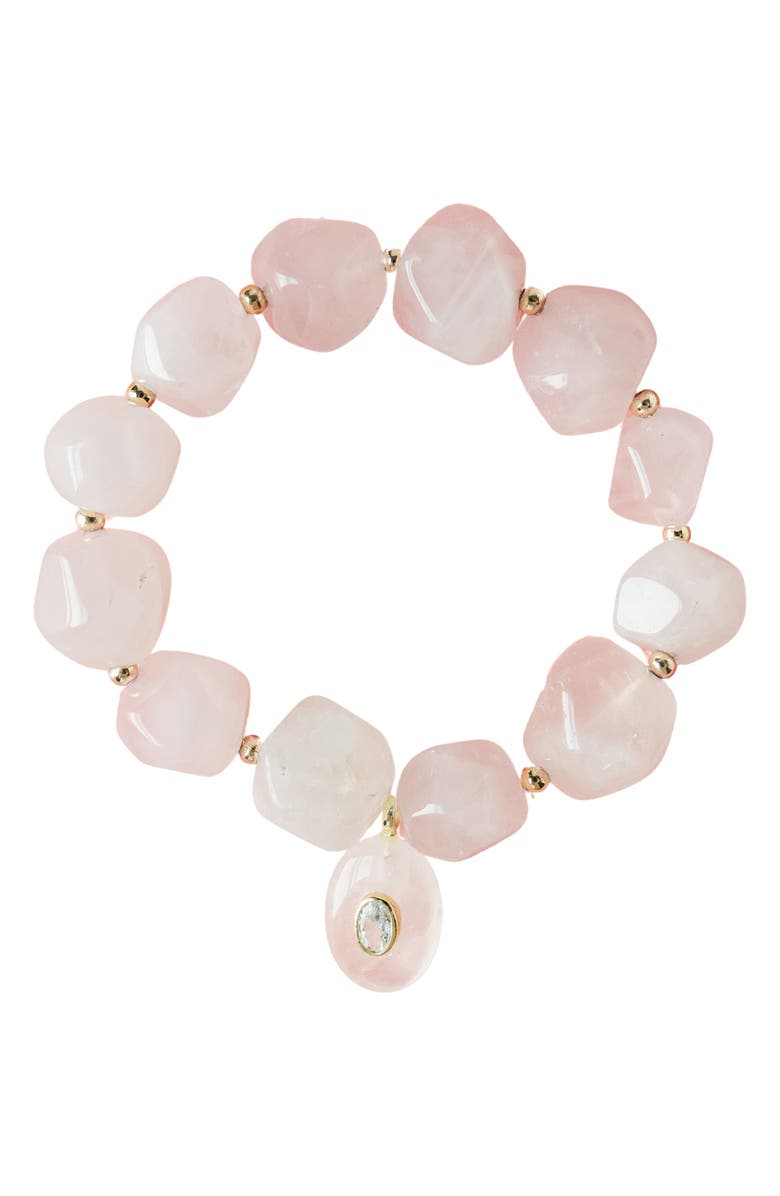 MacRae & Co. Single Love Beaded Stretch Bracelet, Main, color, 