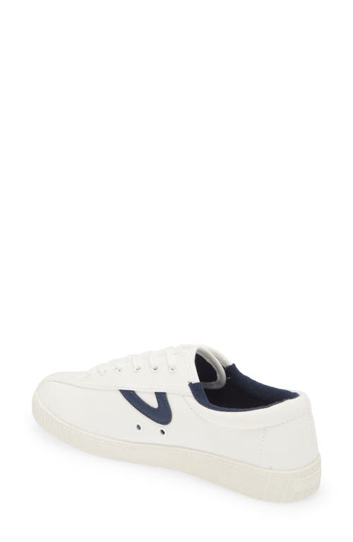 Tretorn Nylite Sneaker In White/navy