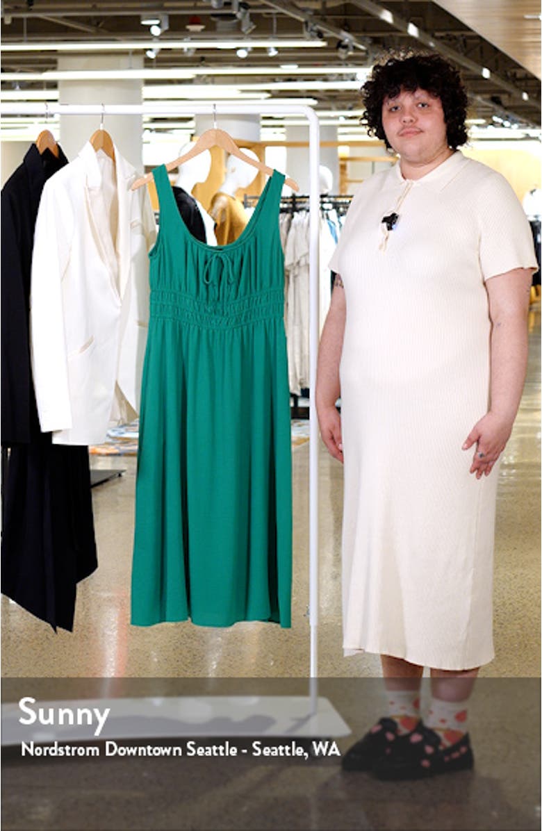 Shirred Waist Midi Dress, sales video thumbnail