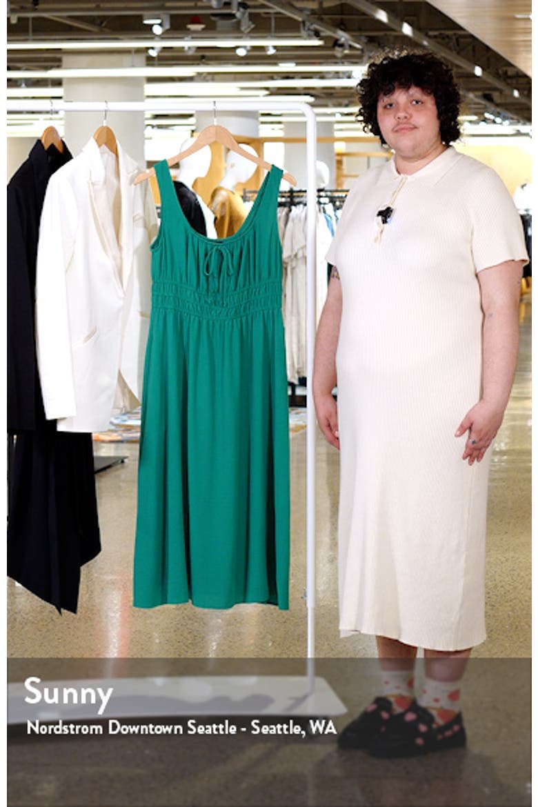 Shirred Waist Midi Dress video