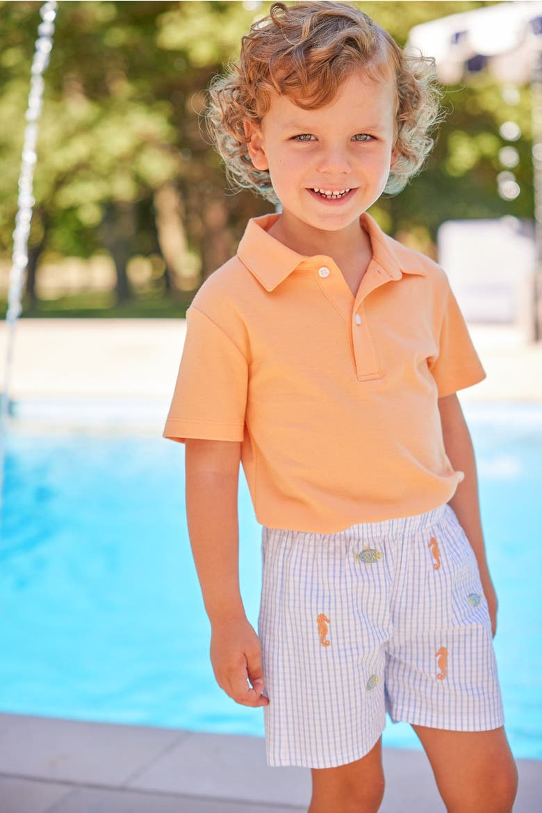 Kids' Short Sleeve Polo, Alternate, color, Melon
