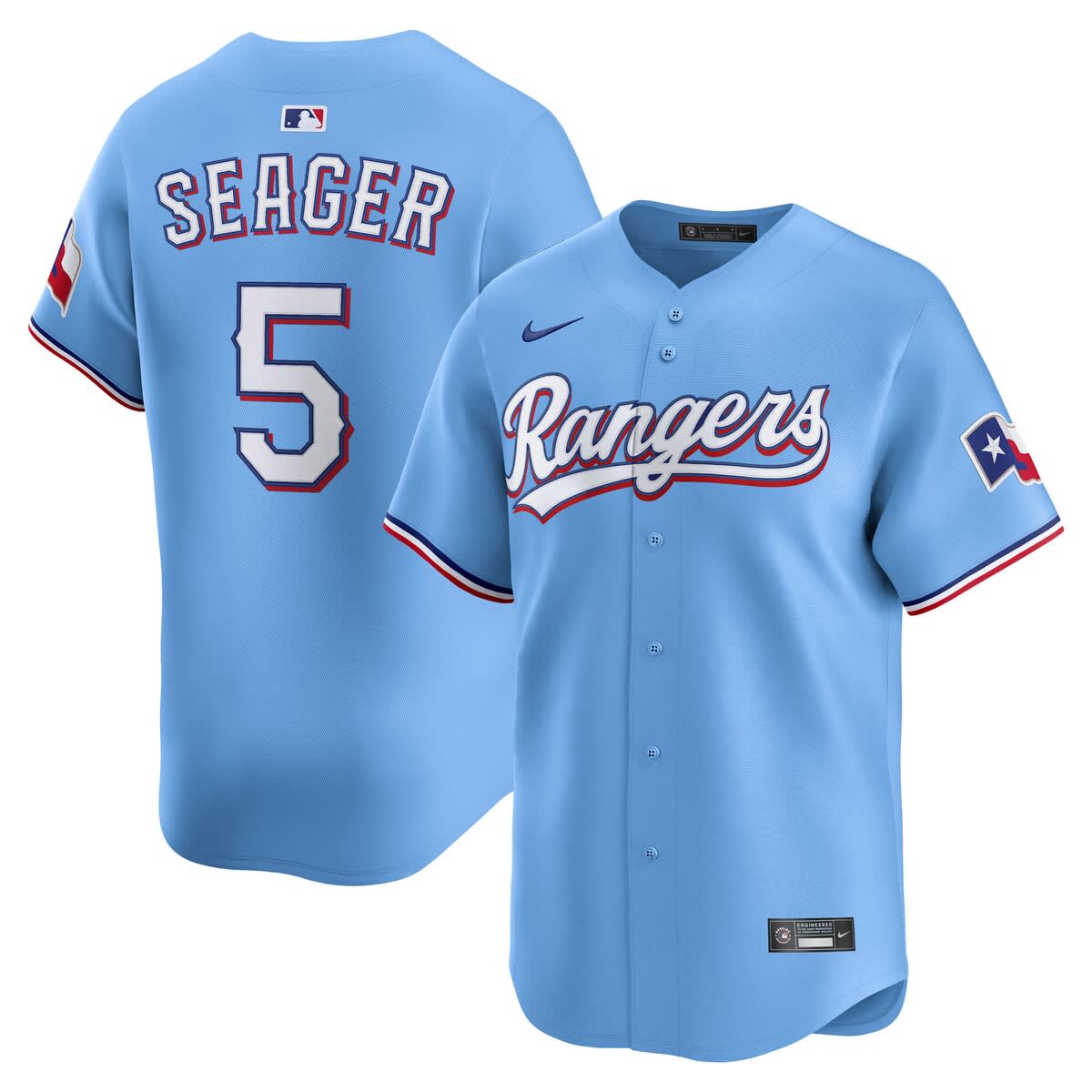 Men's Nike Corey Seager Light Blue Texas Rangers Alternate Limited