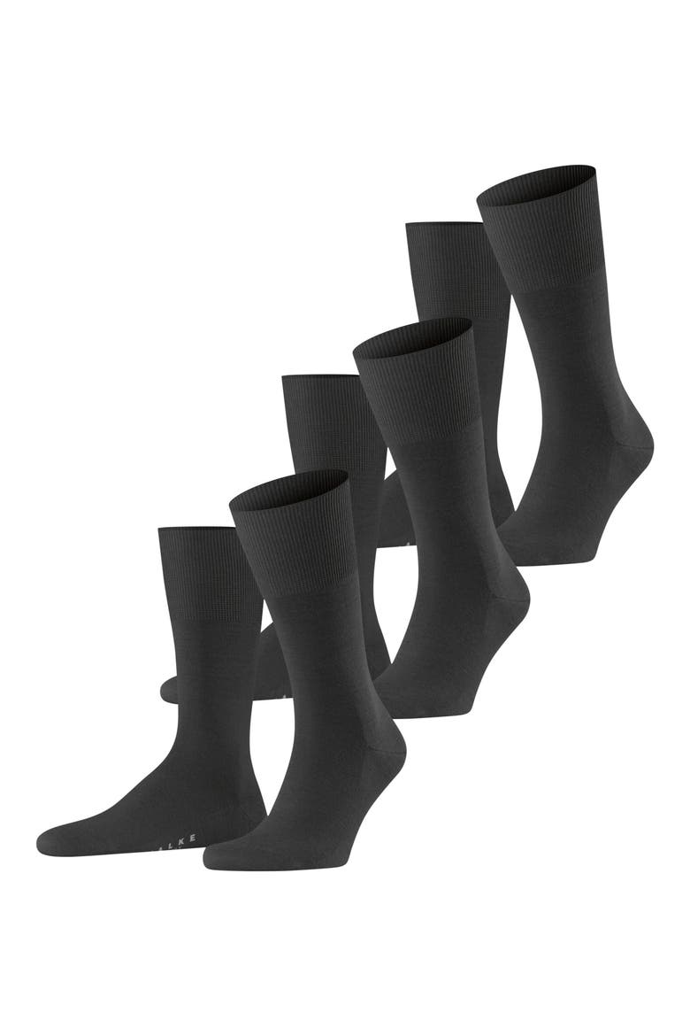 Airport 3-Pack Dress Socks, Main, color, BLACK