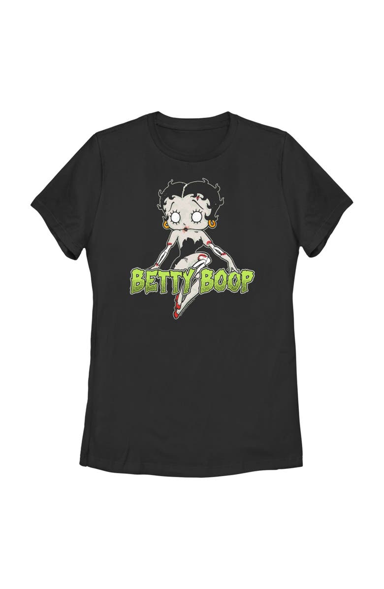 Betty Boop Women's Betty Boop Halloween Zombie Logo Graphic T-Shirt, Main, color, Black