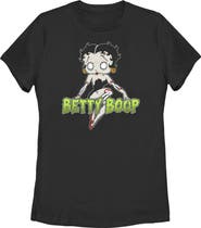 Betty Boop Women's Betty Boop Halloween Zombie Logo  Graphic T-Shirt