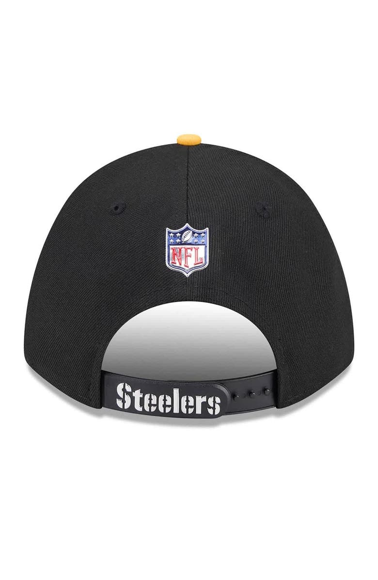 New Era Men's New Era Black/Gold Pittsburgh Steelers 2026 NFL Draft 9FORTY M-Crown Adjustable Hat, Alternate, color, Black