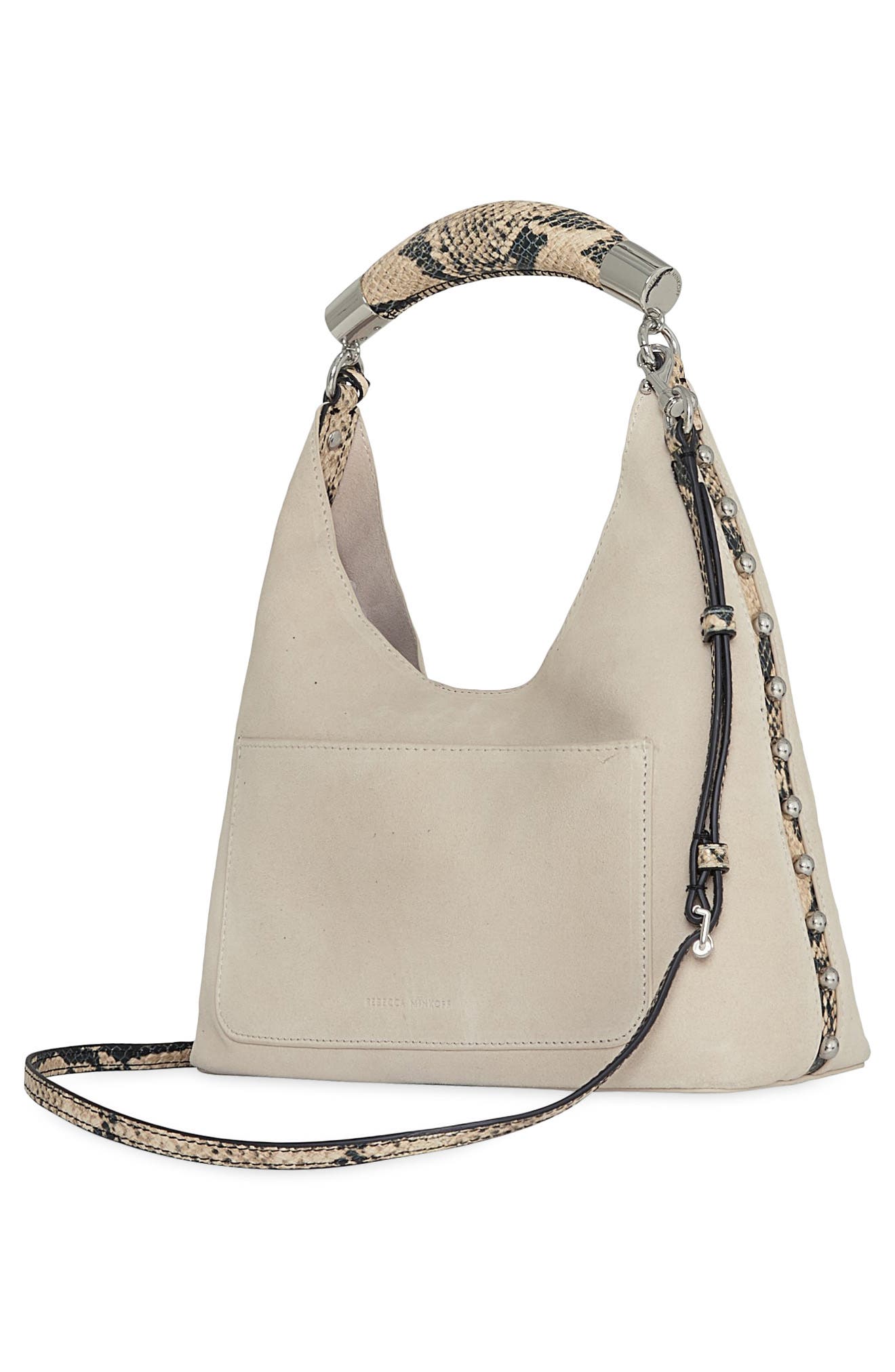 Rebecca Minkoff Nolita Leather Top Handle Tote, Alternate, color, Ivory