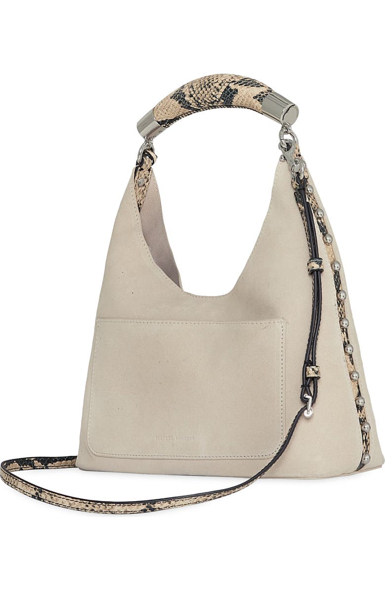 Rebecca Minkoff Nolita Leather Top Handle Tote, Alternate, color, Ivory