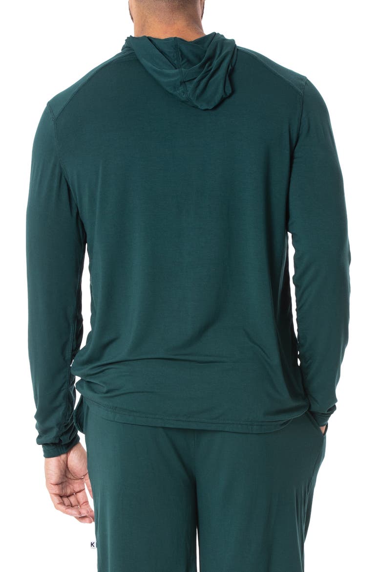 Hooded Pajama Top, Alternate, color, PINE