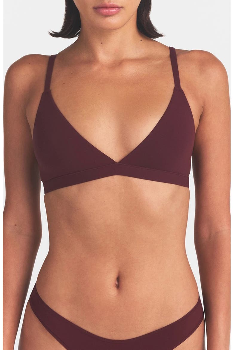 Fits Everybody Triangle Bralette, Main, color, CURRANT