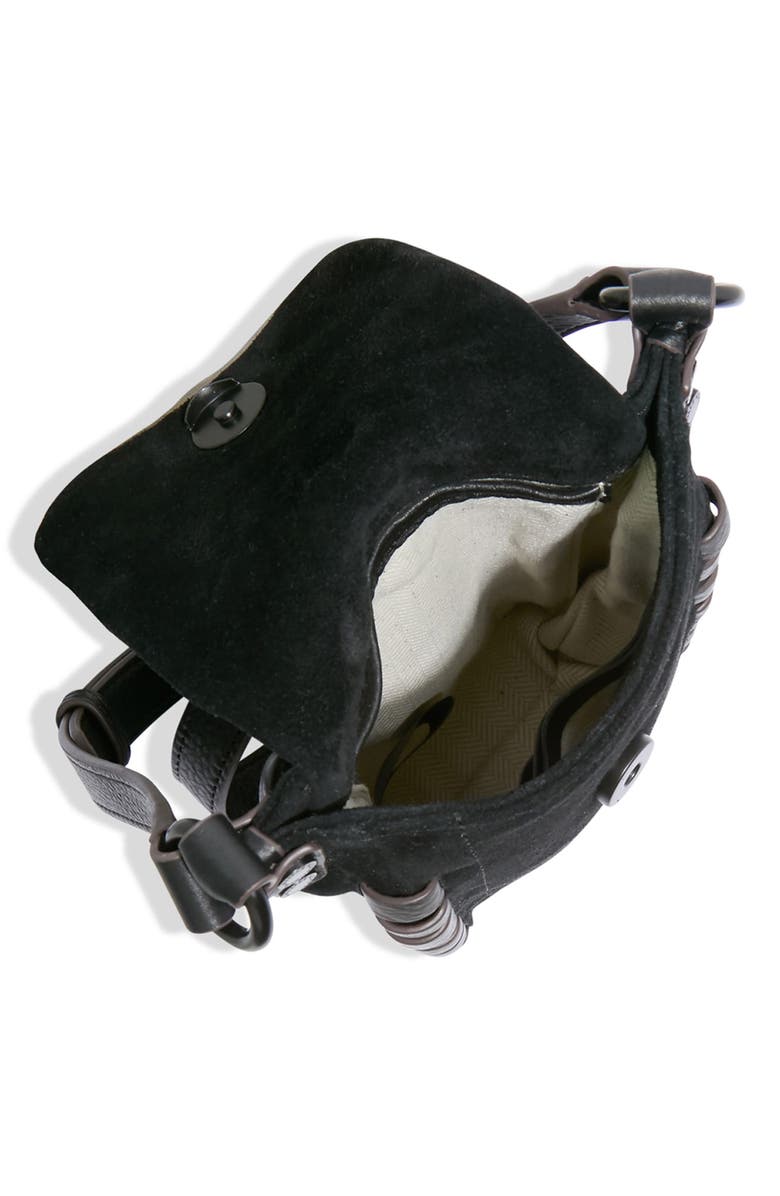 AIMEE Zen Suede Phone Crossbody Bag, Alternate, color, Black Suede