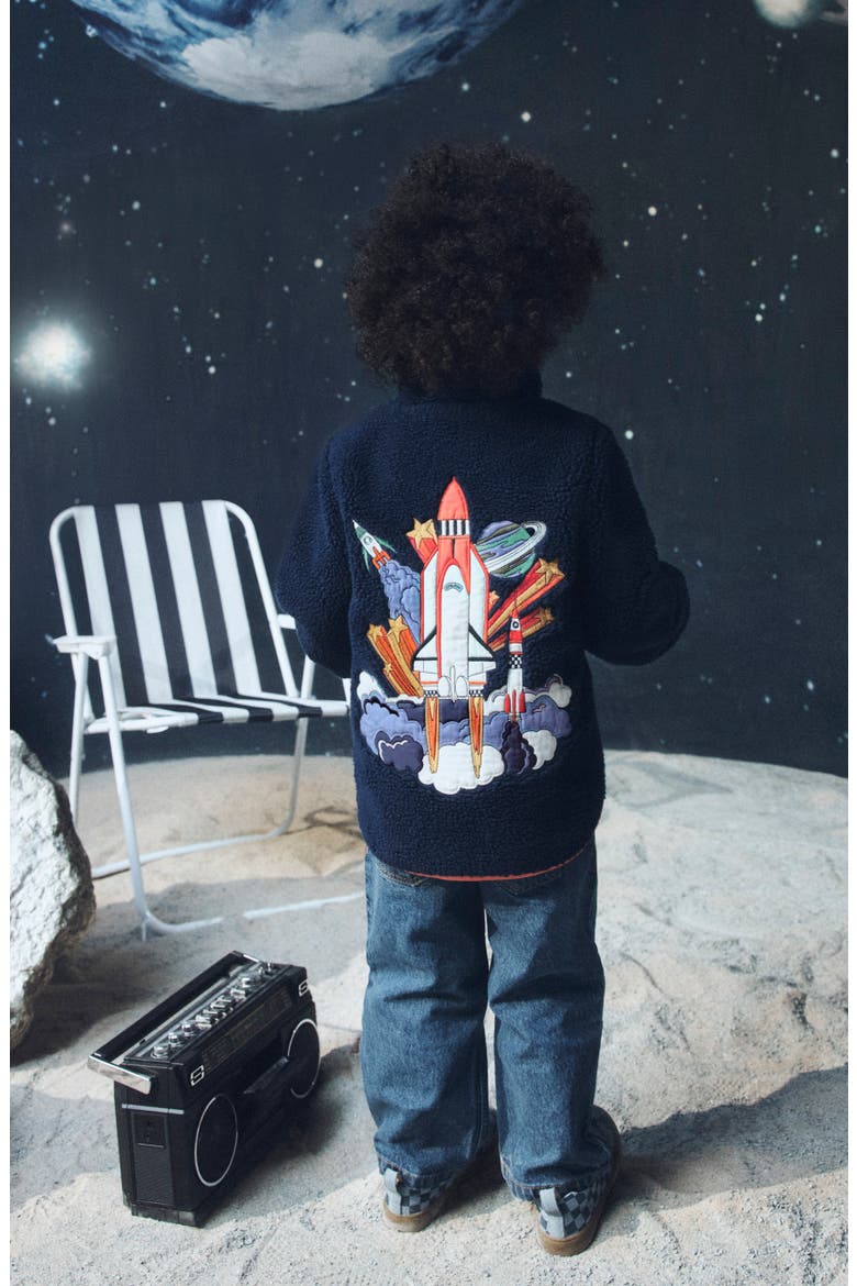 Kids' Cozy High Pile Fleece Jacket, Alternate, color, SPACE