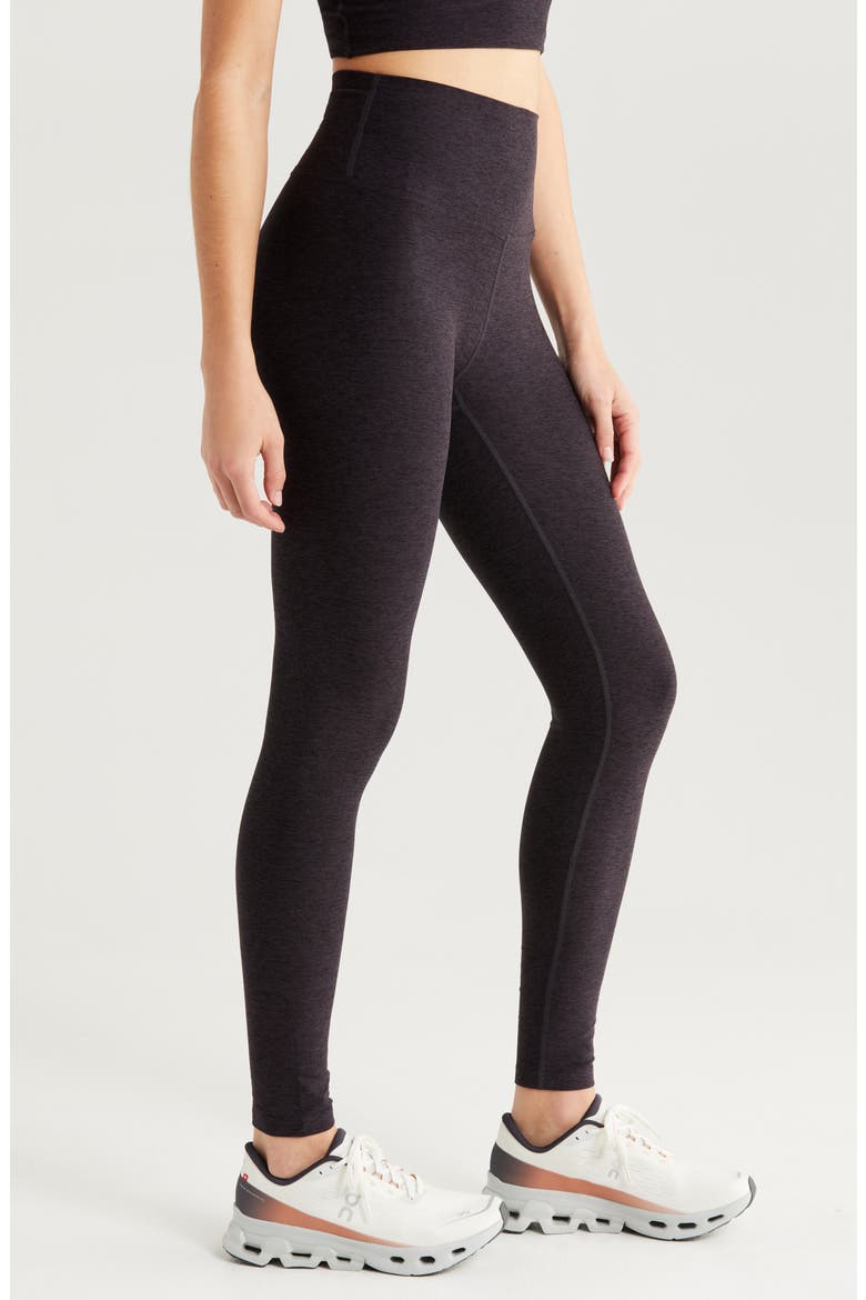Renew Mélange High Waist Leggings, Alternate, color, BLACK MELANGE