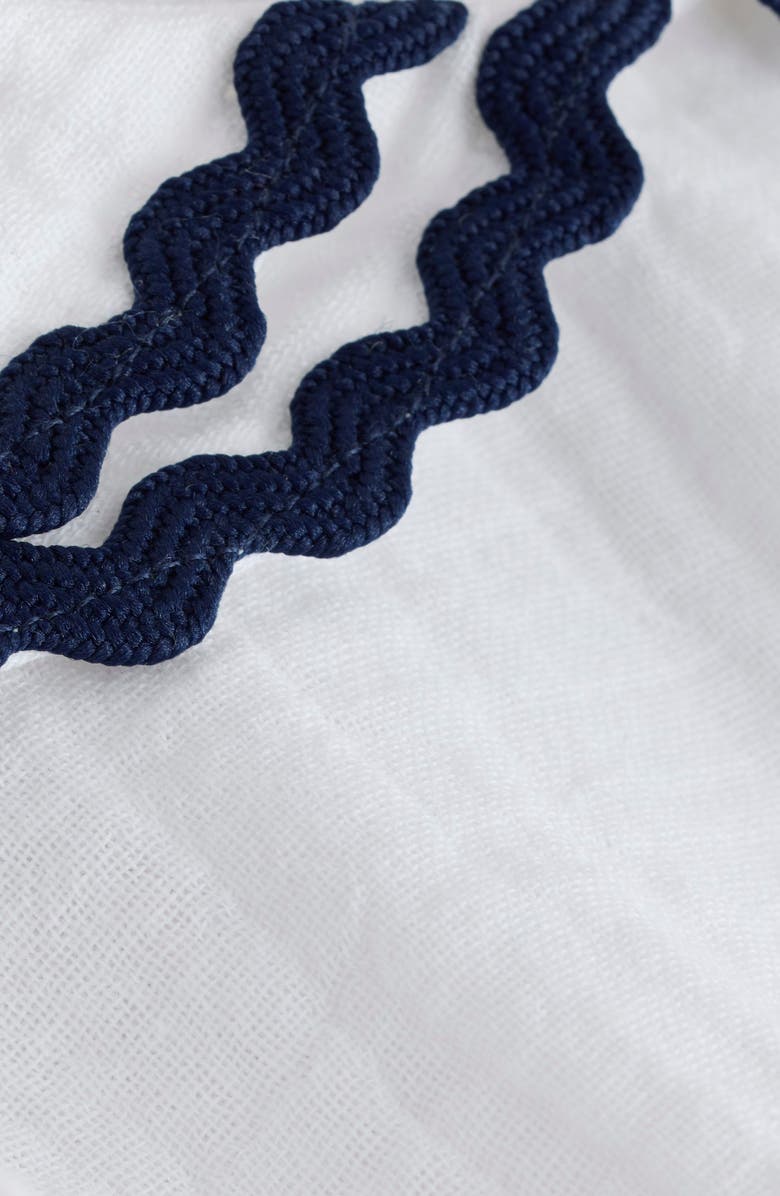 NEXT Kids' Frill Collar Cotton Gauze Dress, Alternate, color, White