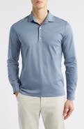 Aurélien Mercerized Cotton Long Sleeve Polo