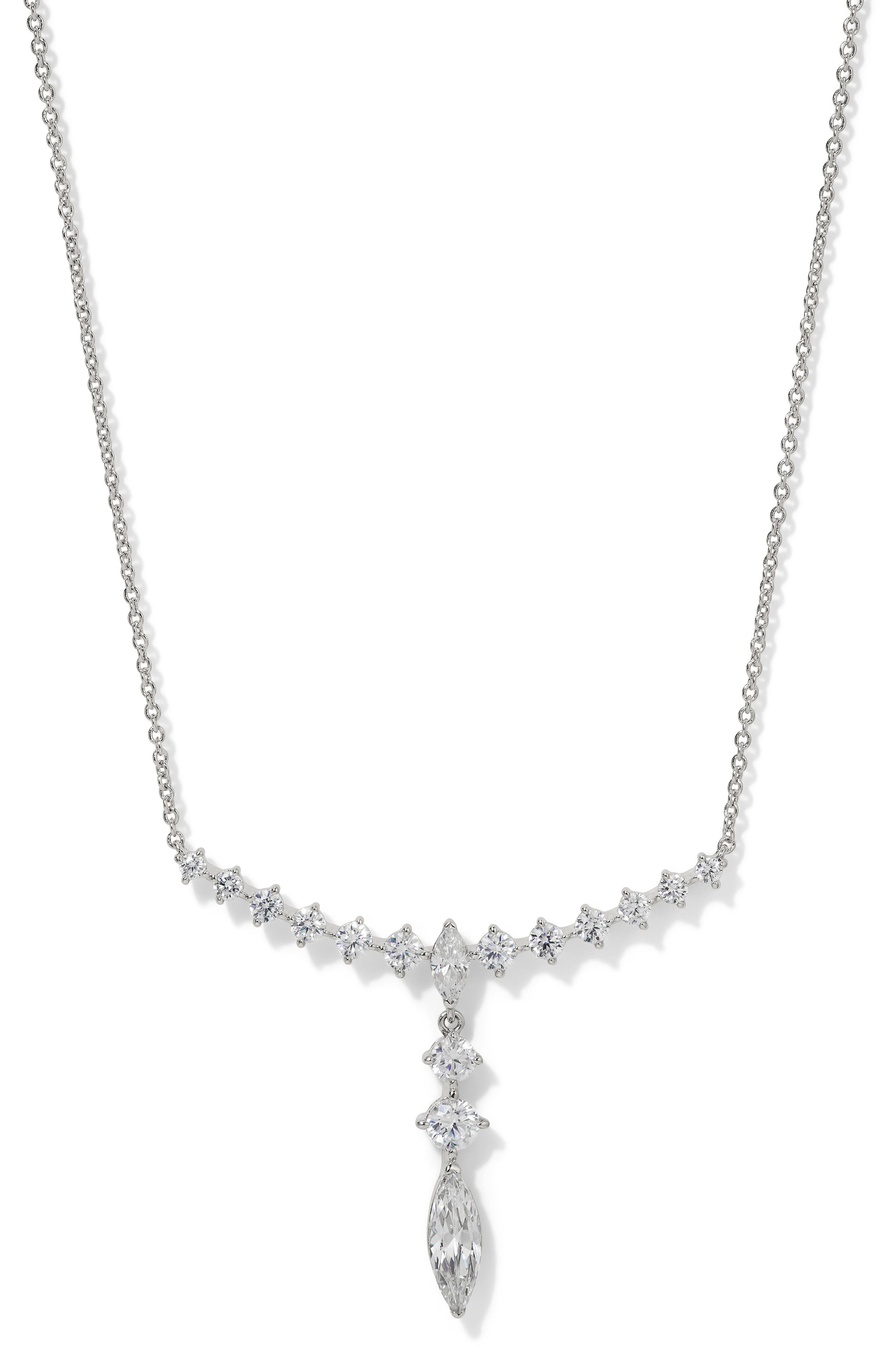 Nadri Cassi Cubic Zirconia Frontal Necklace