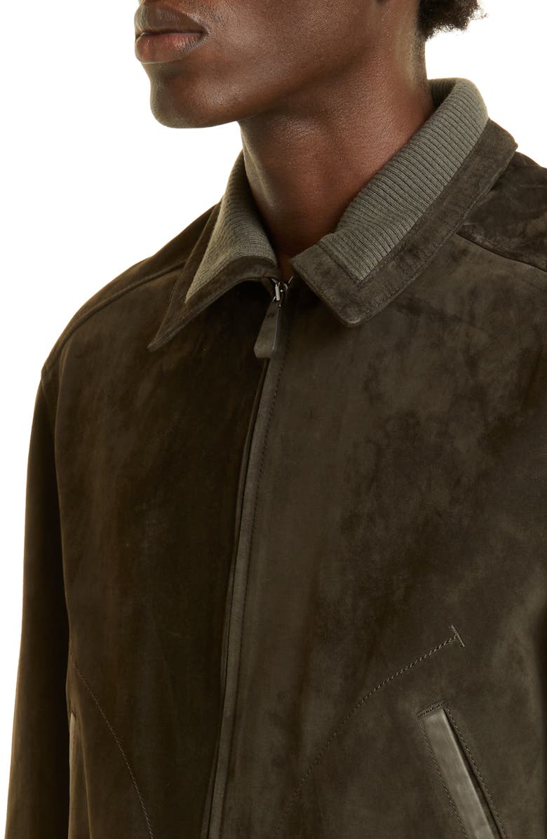 Loro Piana Men's Kent Suede Bomber Jacket, Alternate, color, 