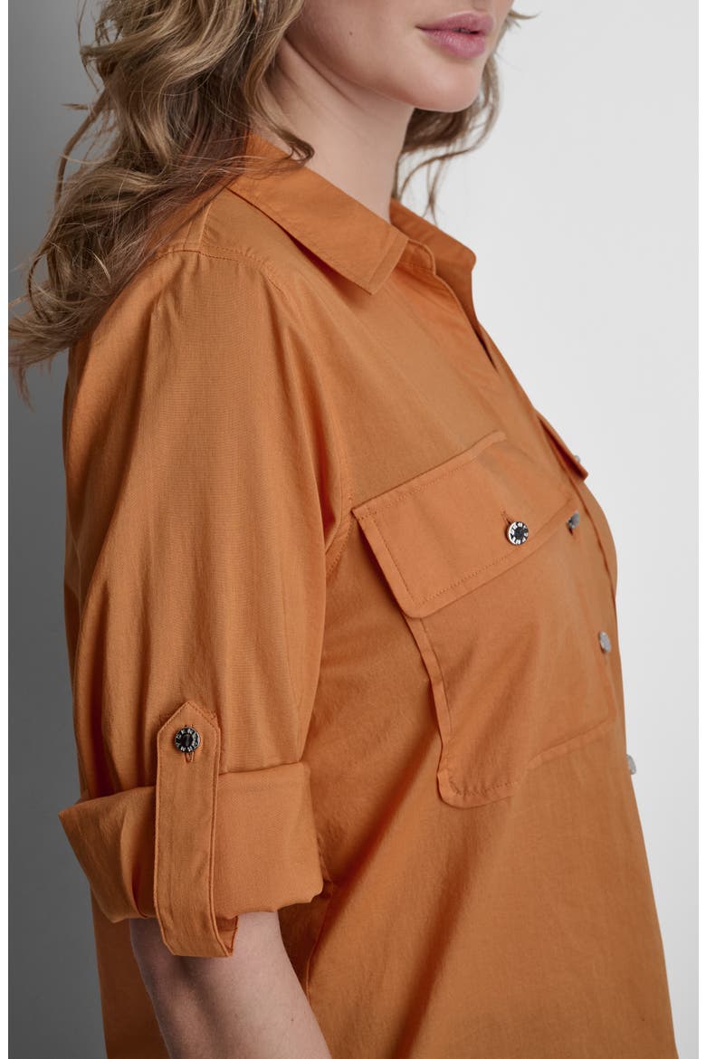 Roll Tab Shirt, Alternate, color, AMBERGLOW