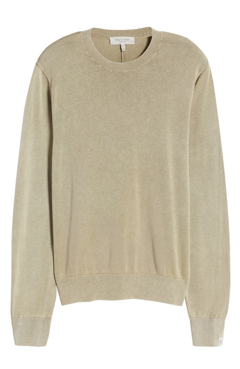 rag & bone Caleb Crewneck Sweater, Alternate, color, Sage