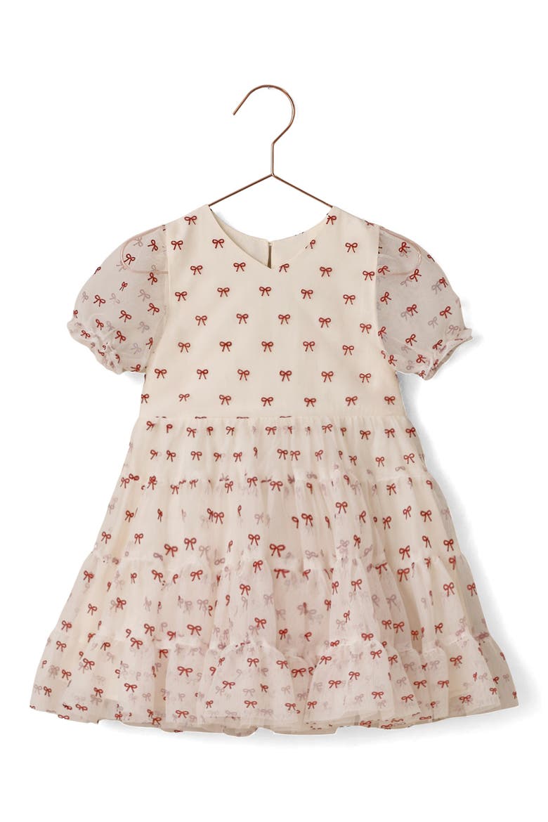 Kids' Dottie Tiered Tulle Midi Dress, Main, color, IVORY