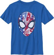 Marvel: Spider-Man Boy's Marvel Spider-Man Americana Spidey Mask Graphic T-Shirt