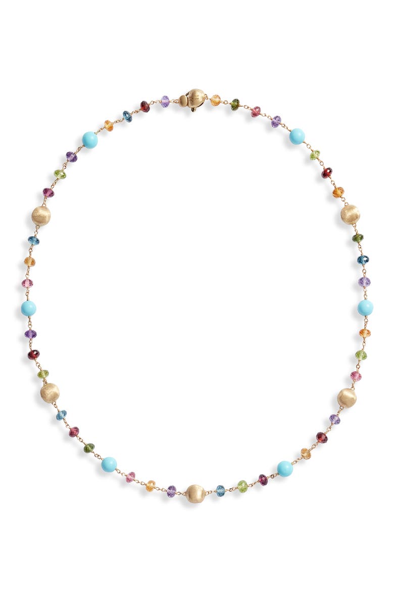 Africa Semiprecious Stone Collar Necklace, Main, color, YELLOW GOLD/ MULTI