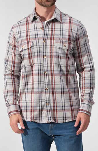 STUDIO GARNET LOS ANGELES Plaid Knit Button-Up Shirt