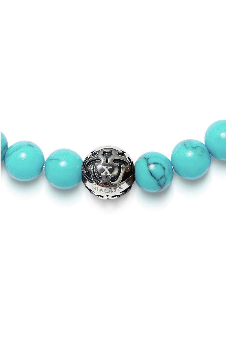 Nialaya Turquoise Wristband Bracelet, Alternate, color, Turquoise / Silver