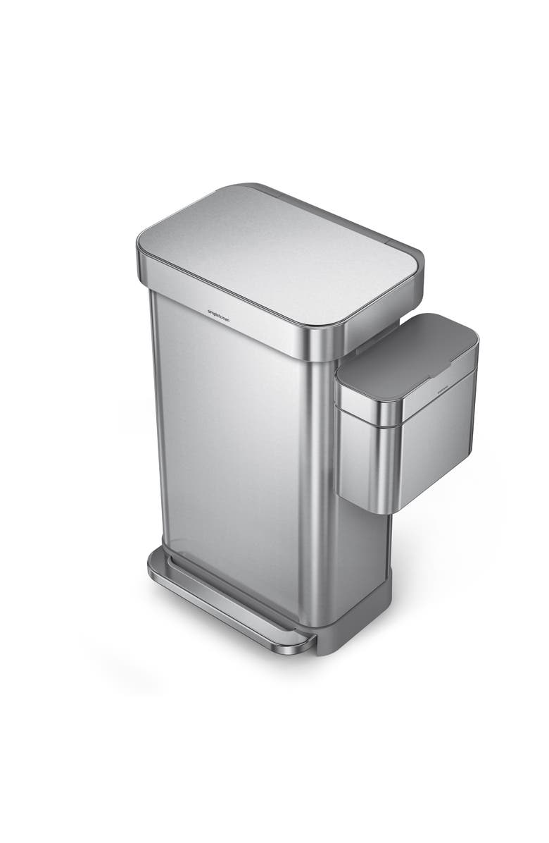 simplehuman 4L compost caddy, Alternate, color, Brushed