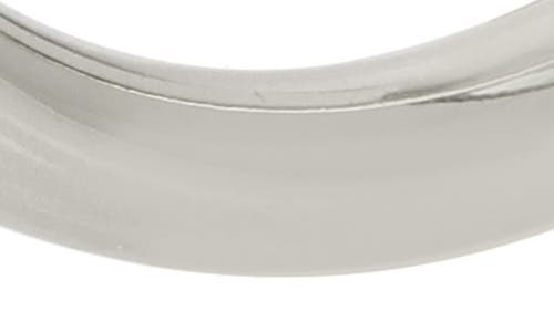 Allsaints Thick Tube Hoop Earrings In Rhodium
