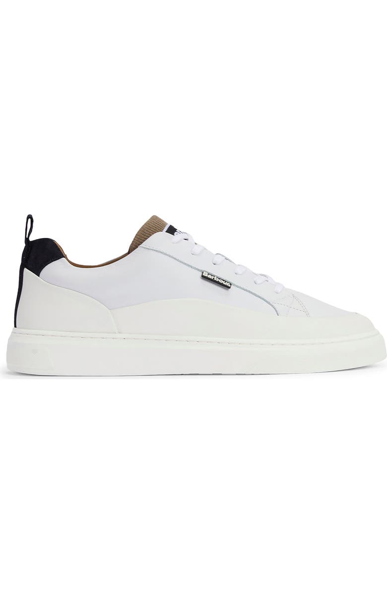 Barbour Stannington Trainer Sneaker, Main, color, White/ Navy/ Trench