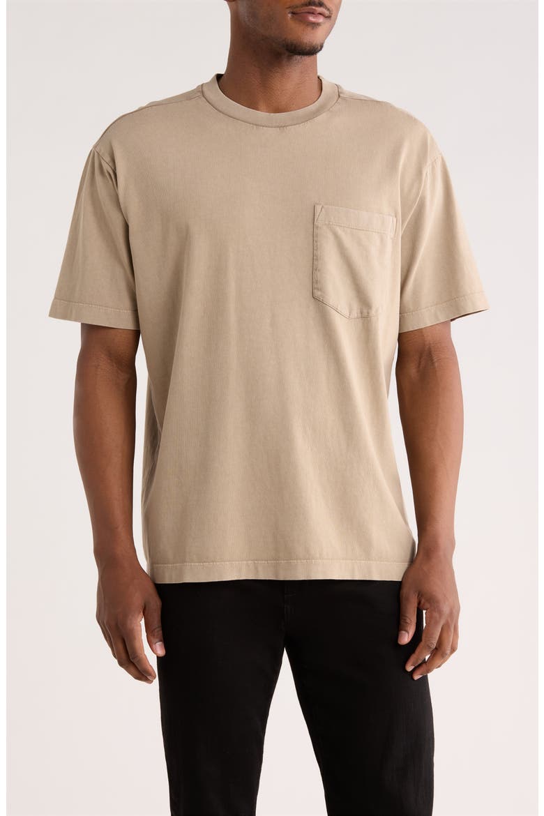 Acid Wash Pocket T-Shirt, Main, color, TAN TEAK