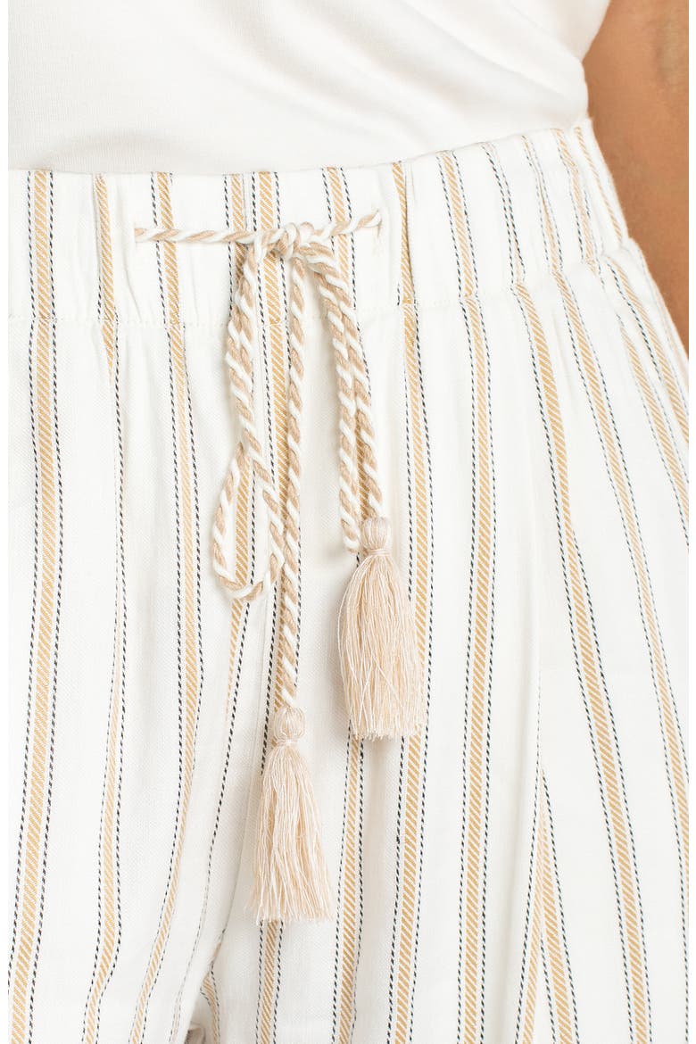 Stripe Pull-On Crop Wide Leg Pants, Alternate, color, CREAM/ TAN