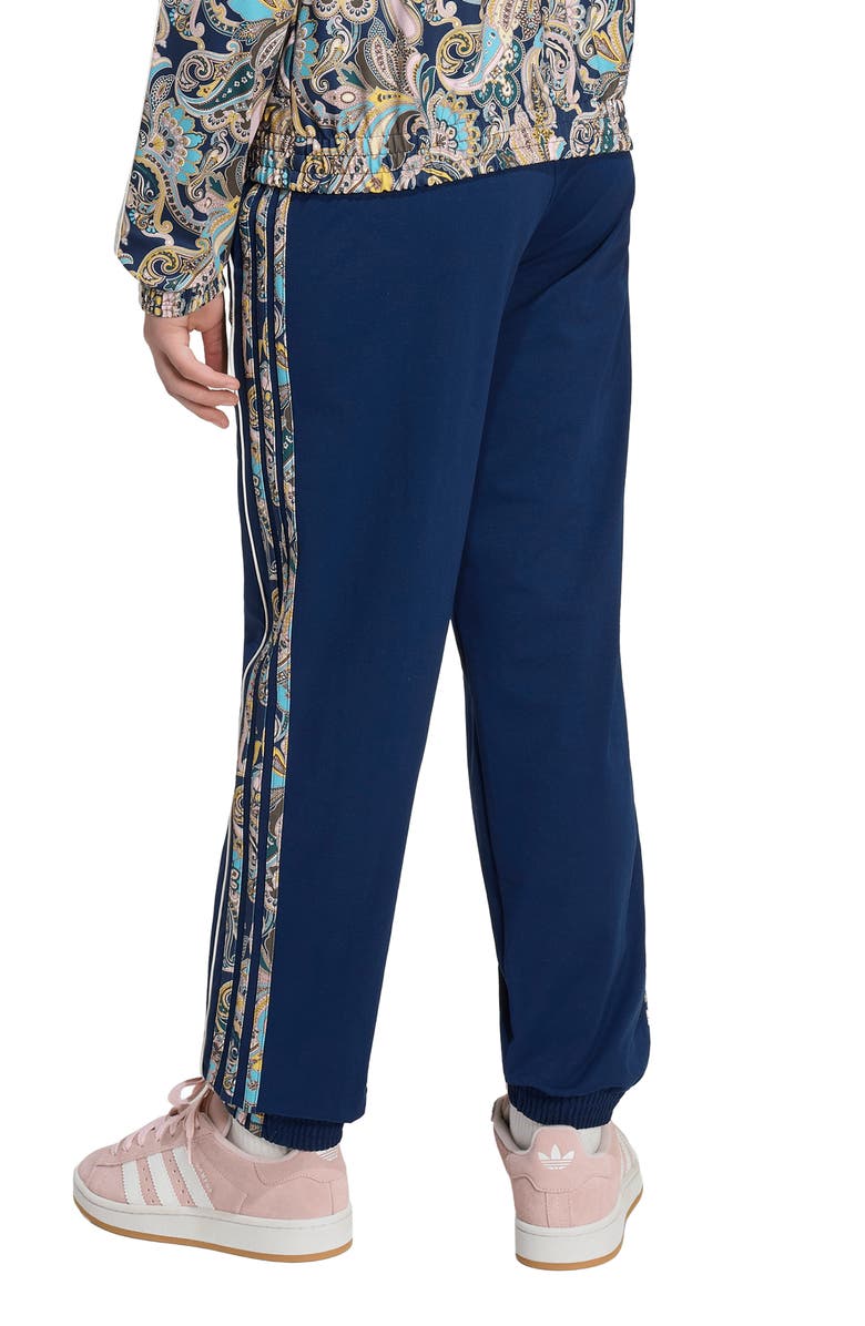 adidas Kids' x Liberty London Paisley Parade Loose Track Pants, Alternate, color, Night Indigo
