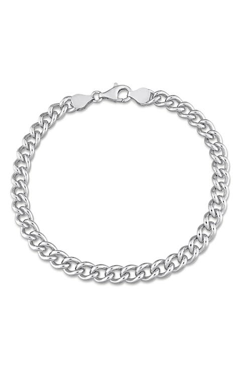 Sterling Silver Curb Link Chain Bracelet