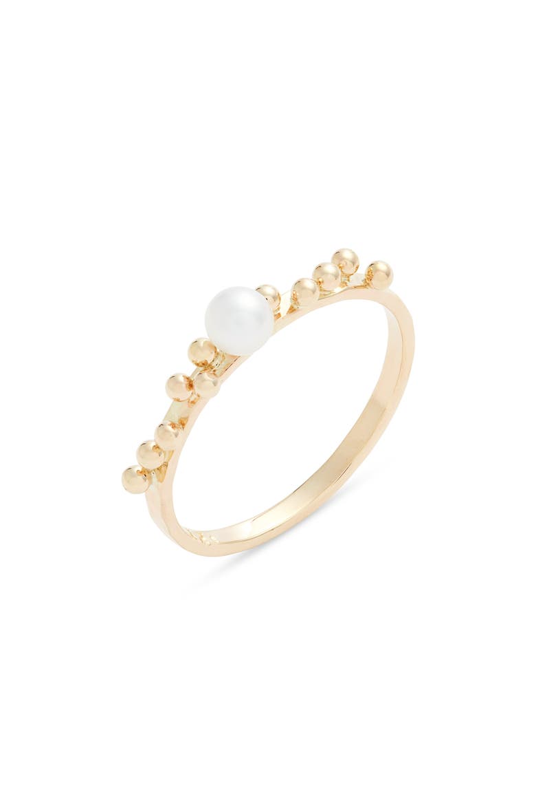 Scattered Bubble Cultured Pearl Ring, Main, color, PEARL/ 14K YELLOW GOLD