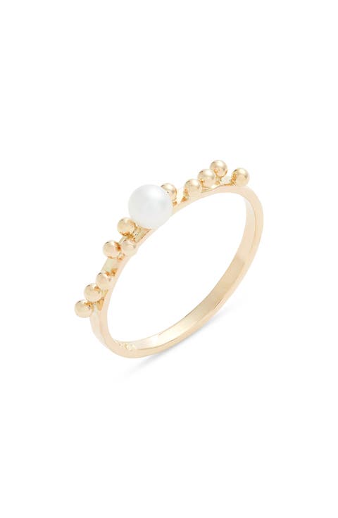 Scattered Bubble Cultured Pearl Ring