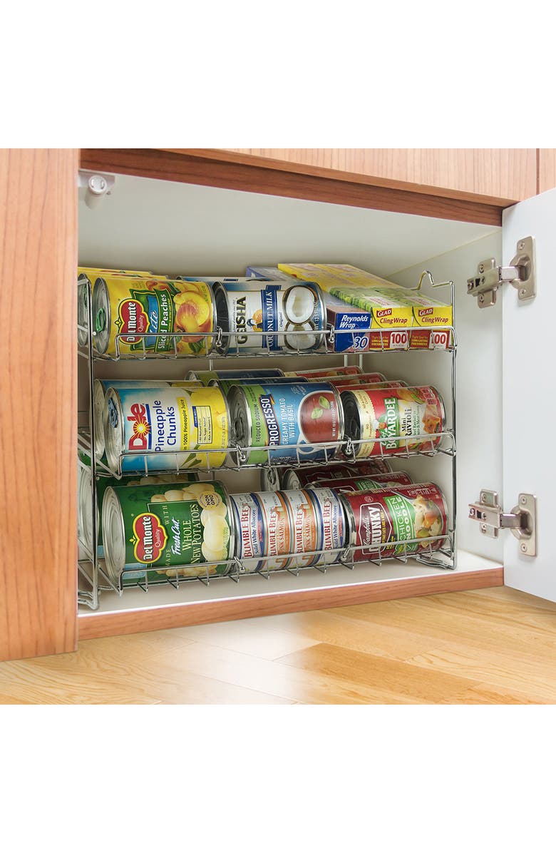 SORBUS Stackable Can Organizer, Alternate, color, Stainless Steel