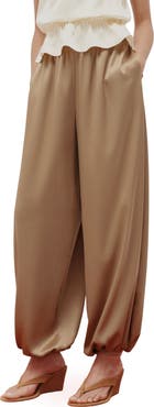 Reformation Aven Satin Balloon Pants