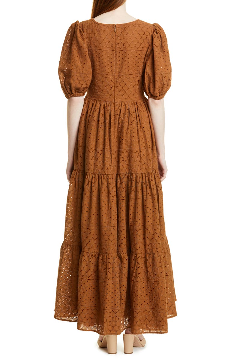 MILLE Maja Tiered Cotton Maxi Dress, Alternate, color, 