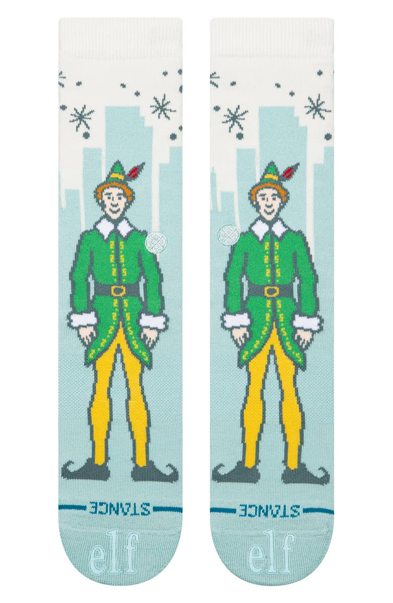 Stance Big City Elf Crew Socks, Main, color, Iceblue