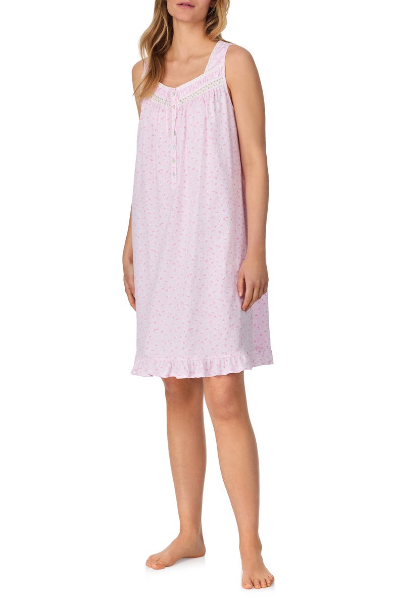 Eileen West Cotton Lawn Nightgown, Alternate, color, Pink Print