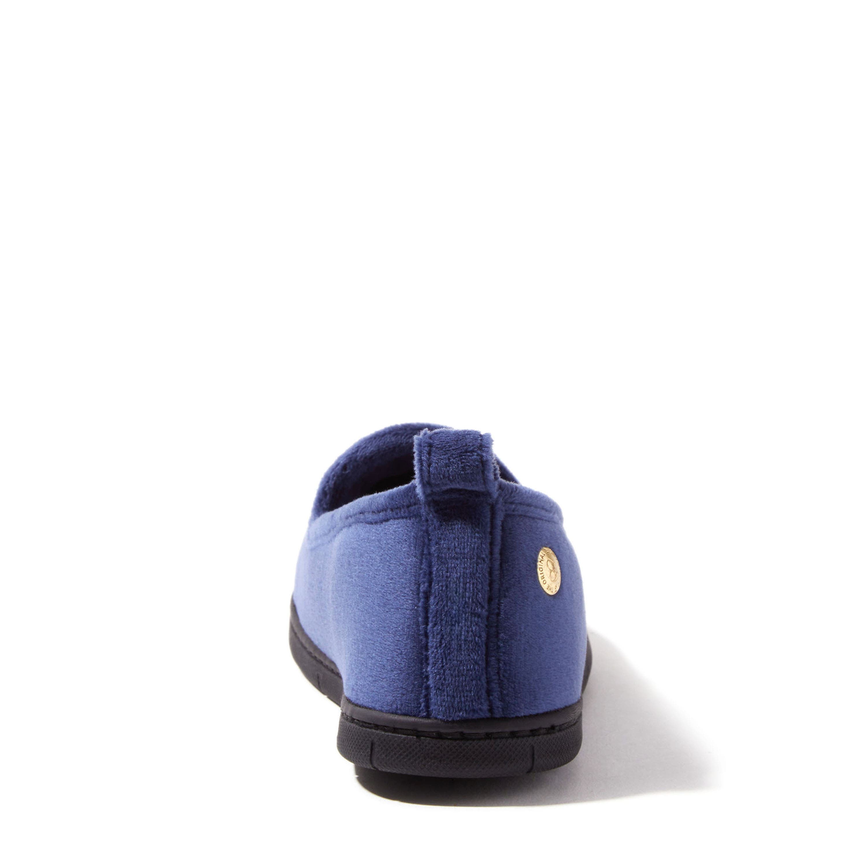 Rachel Velour Closed Back Slipper, Alternate, color, Peacoat