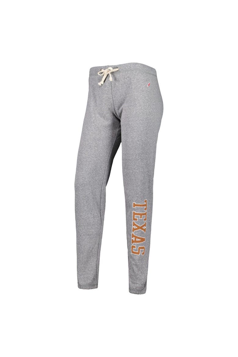 Women's League Collegiate Wear Heather Gray Texas Longhorns Victory Springs Tri-Blend Jogger Pants, Alternate, color, Heather Gray