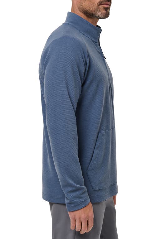 Travismathew Thermal Quarter Zip Pullover In Blue
