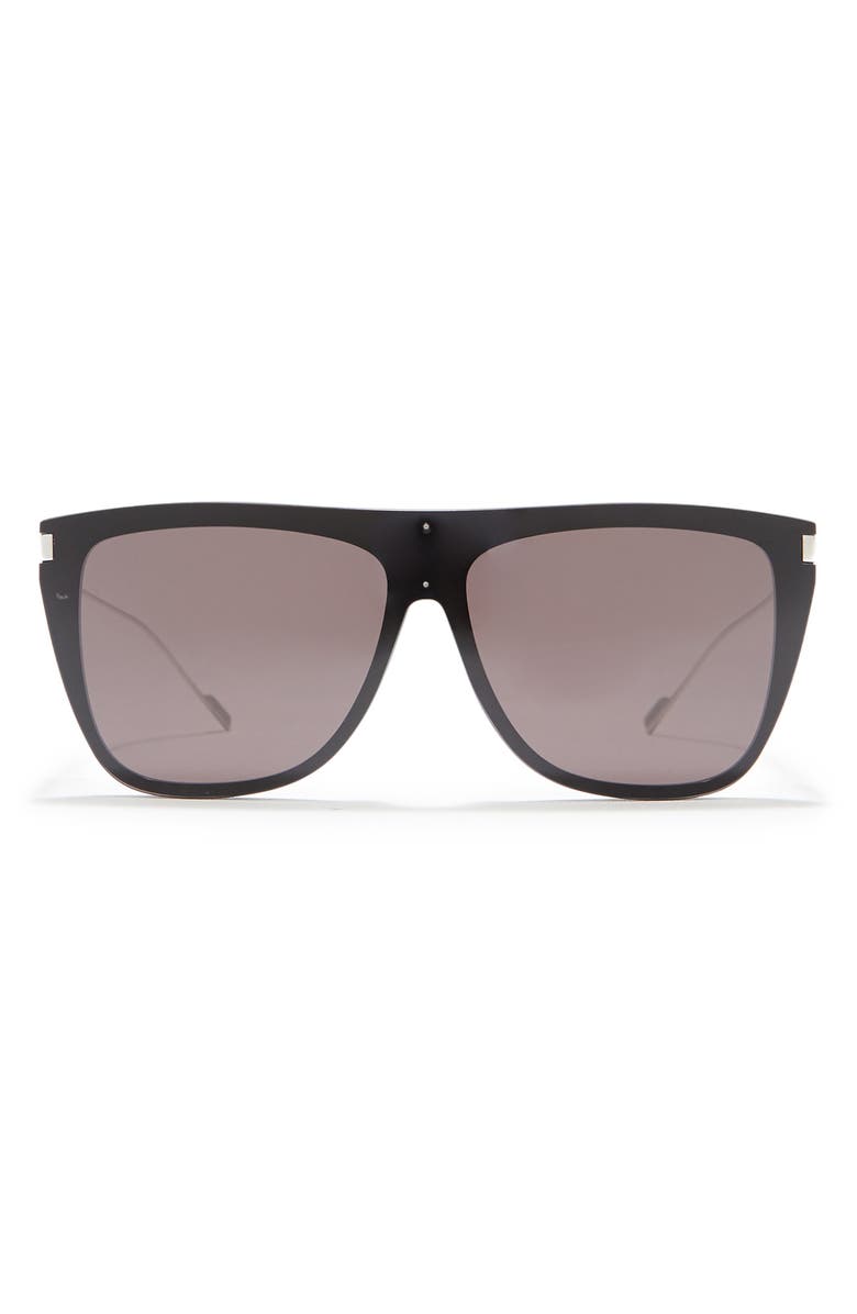 Saint Laurent 99mm Flat Top Sunglasses, Main, color,