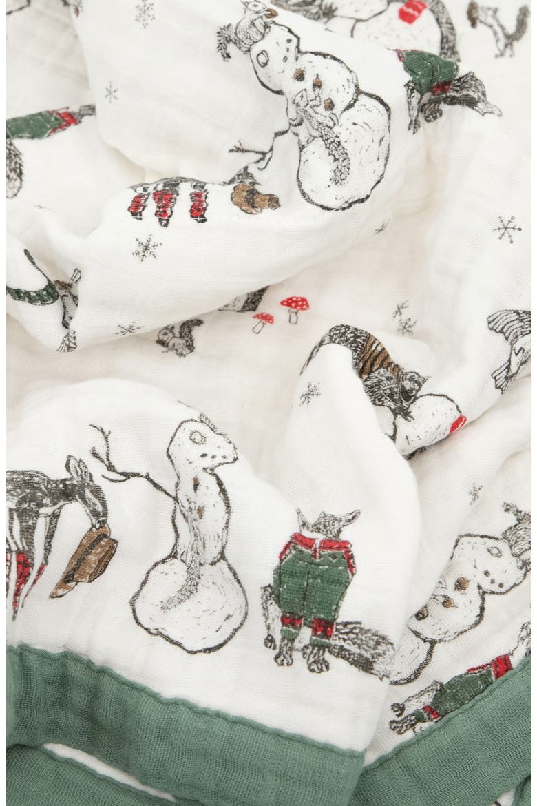 Cotton Muslin Baby Quilt, Alternate, color, SNOW DAY
