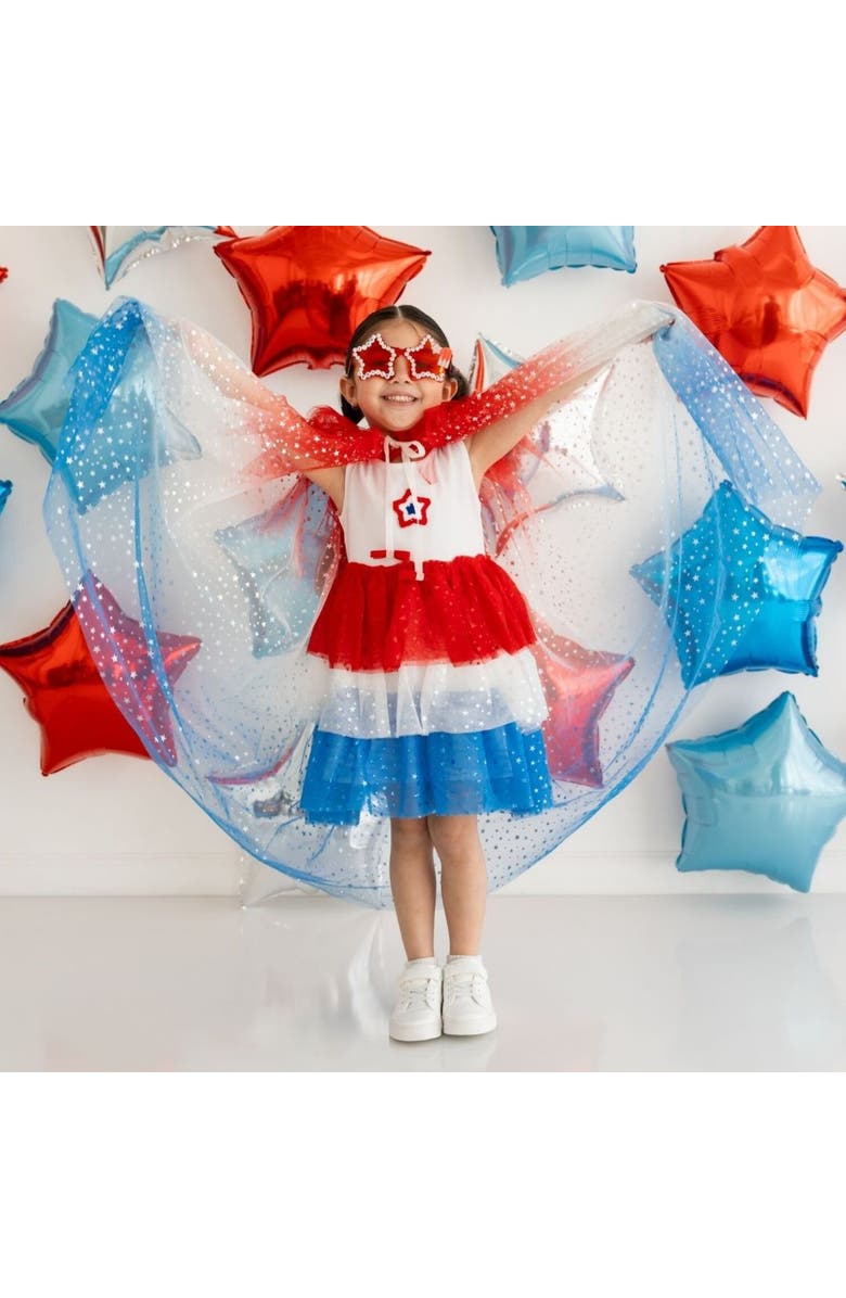 Sweet Wink Patriotic Star Patch Tank Tutu Dress, Alternate, color, 